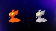 Regular and Shiny Slugma (Image via TPC)